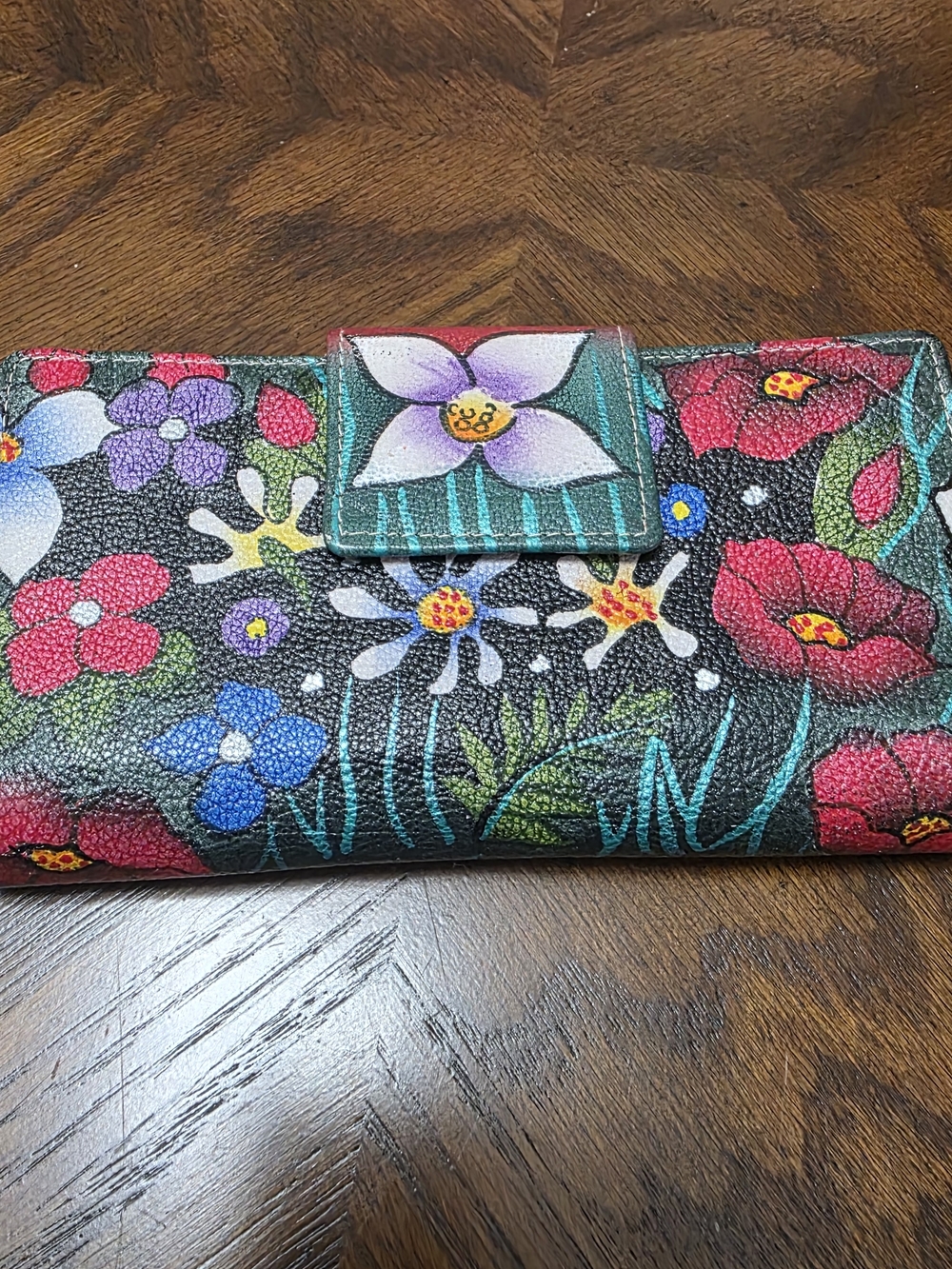 Sukriti Floral Print Women's Wallet Handpainted Multicolor